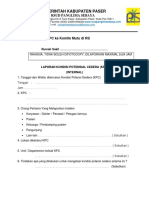 Formulir Laporan KPC KTD Di RS-1