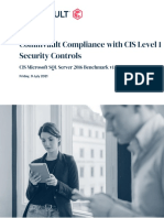 Commvault Compliance With Level 1 Controls For CIS Microsoft SQL Server 2016 Benchmark v1.1.0