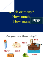Much or many - countable vs non-countable nouns