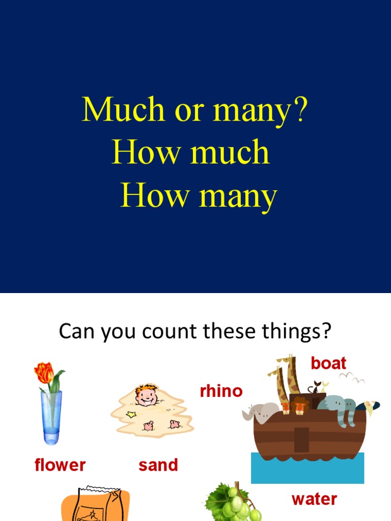Much or Many? How Much How Many | PDF | Foreign Language Studies