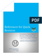 Mathematics Referencer For Quick Revision