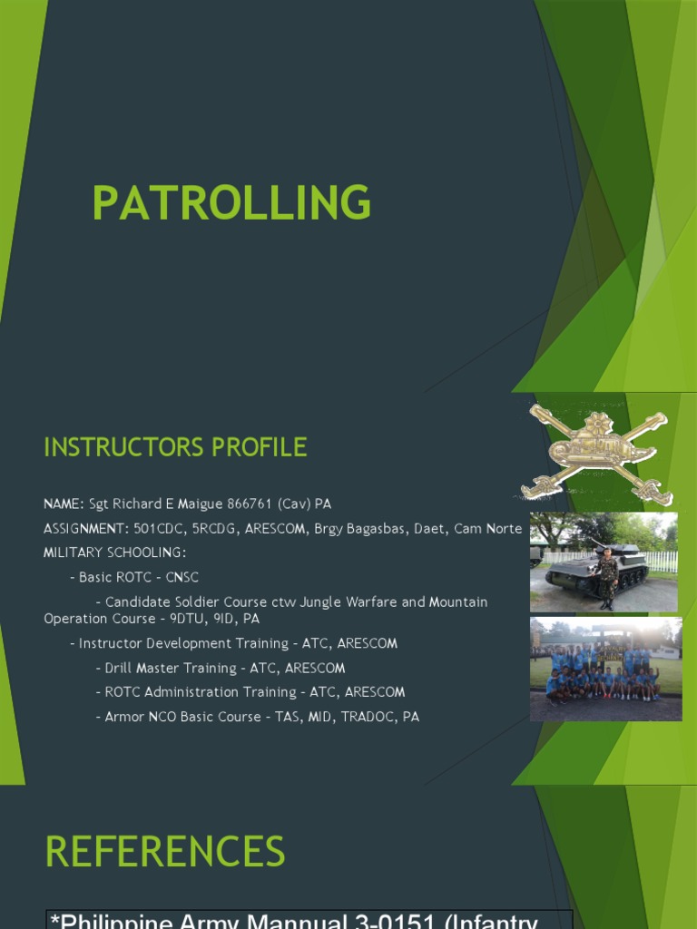 Fundamentals of Army Patrolling | PDF | Reconnaissance | Military Science