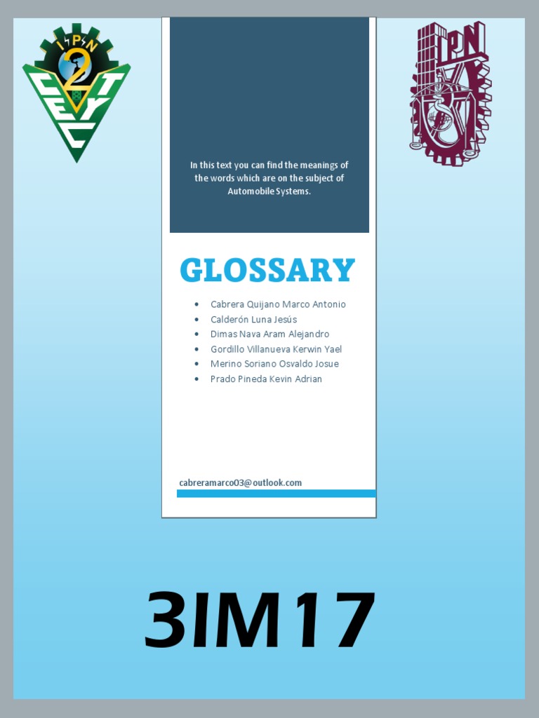 Glossary in This Text You Can Find The Meanings of The Words Which Are