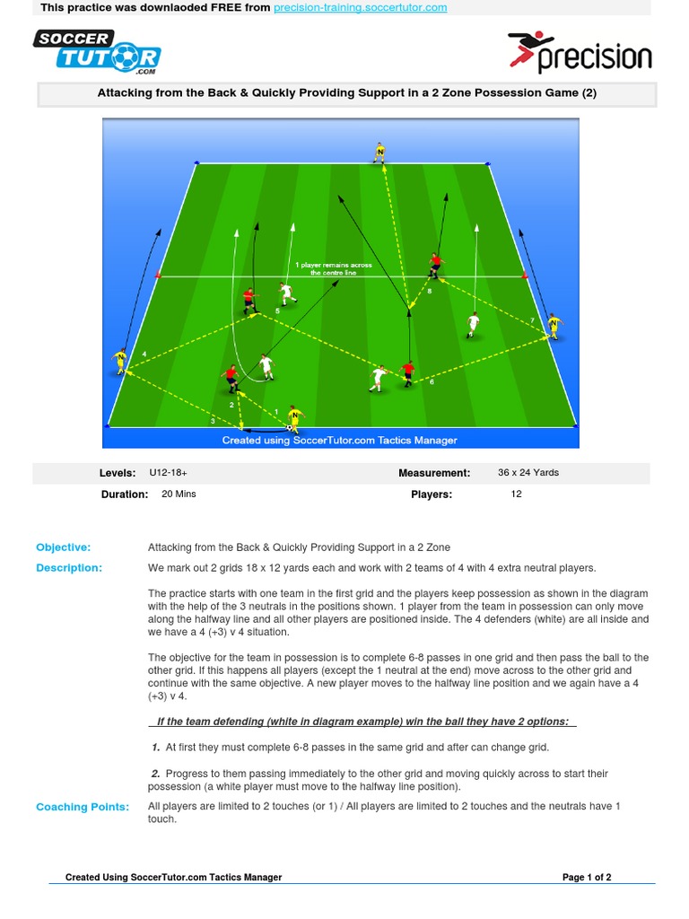 Soccer Tutor Drill PDF Teams Leisure