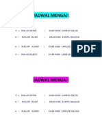 Jadwal Mengaji