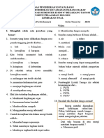 Soal Mid Semester 2 Tema 6