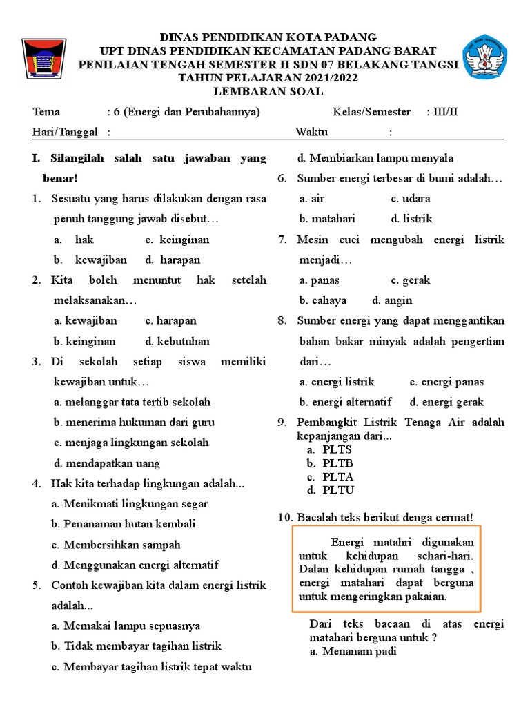 Panduan Lengkap Mengunduh Soal Mid Semester 2 Kelas 5 Tema 6: Persiapan Optimal untuk Raih Nilai Gemilang