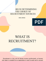 Factors in Determining The Choice of Recruitment Sources: Bsba-Hrm2