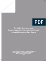 Penelitian Implementasi Penyelenggaraan Penatagunaan Tanah Sebagai Instrumen Tata Ruang