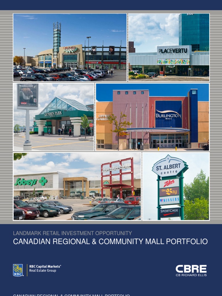 Investment Summary Ivanhoe Cambridge Canadian Retail Portfolio Download Free PDF Retail