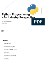 Python Programming - An Industry Perspective: Dr. Mani Madhukar Ishan Vaid