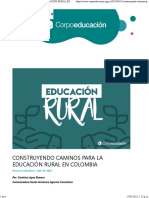CONSTRUYENDO CAMINOS PARA LA EDUCACIÓN RURAL EN COLOMBIA - Corpoeducación