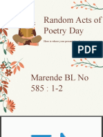 Random Acts Of Poetry Day by Slidesgo