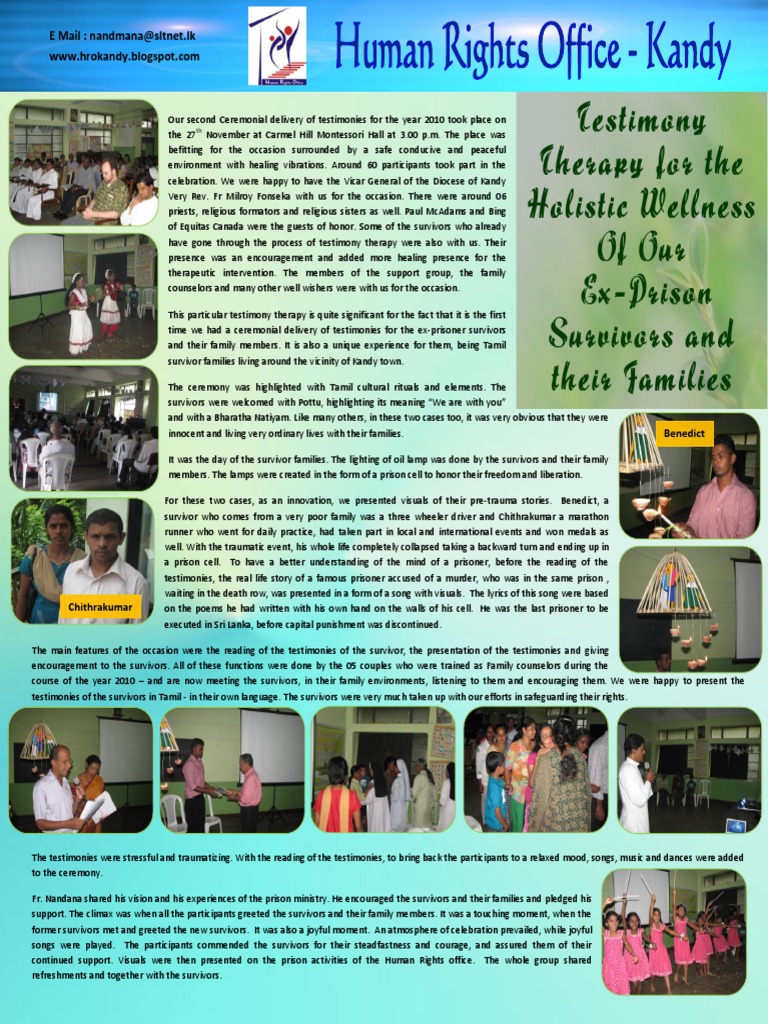 Testimony Therapy For The Holistic Wellness of Our ExPrison Survivors and Their Families PDF