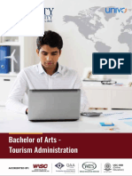 Bachelor of Arts - Tourism Administration: Accredited by