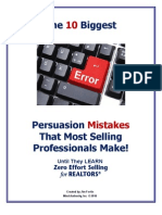 The 10 Biggest Persuasion Mistakes Selling Professionals Make