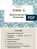 Topic 8: Business Income For Partnership