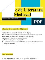 Presentacions Literatura Medieval. Projecte.