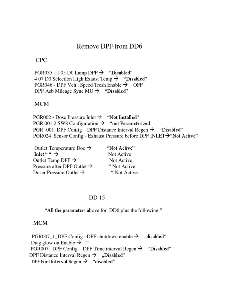Dd15 Dd6 DPF Def Fix PDF