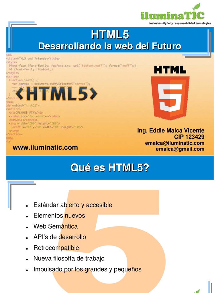 Introducción a HTML5 y sus Elementos | PDF | Blog | Hipertexto