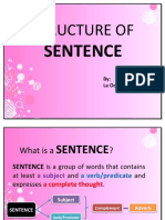 Structure Of: Sentence