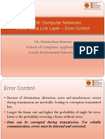 CAP256: Computer Networks: Unit-3: Data Link Layer - Error Control