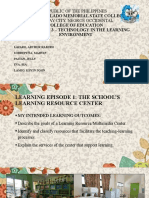 Carlos Hilado Memorial State College College of Education Field Study 3 - Technology in The Learning Environment