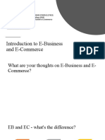 Introduction To E-Business and E-Commerce