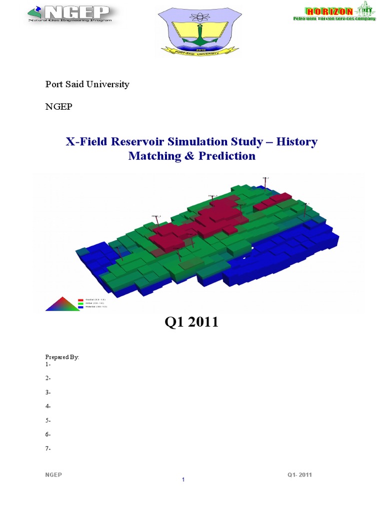 XField Reservoir Simulation Study History Matching & Prediction
