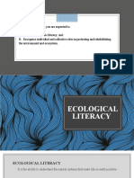 Artistic Literacy and Ecological Understanding