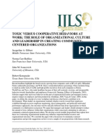 Toxic Versus Cooperative Behaviors at Work: The Role of Organizational Culture and Leadership in Creating Community - Centered Organizations