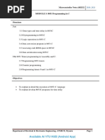 MODULE 3: 8051 Programming in C: Microcontroller Notes:18EE52