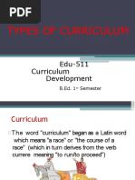 Types of Curriculum