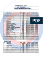 Tarif All DMX Cargo