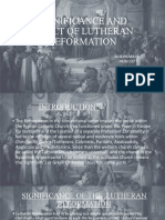 Significance and Impact of Lutheran Reformation