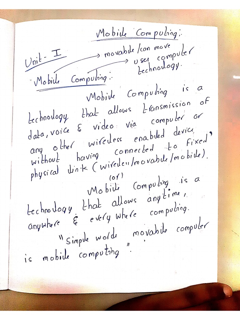 Mobile Computing UNIT 1 | PDF