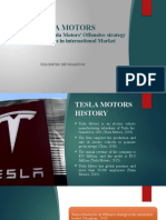 Tesla Motors: Topic: Analysis of Tesla Motors' Offensive Strategy and Opportunities in International Market