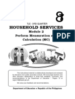 Household Services: Perform Mensuration and Calculation (MC)