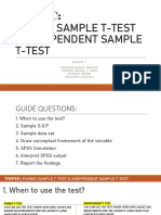 Topic: Paired Sample T-Test & Independent Sample T-Test