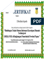 Sertifikat Bimtek Srikandi Papua (23-25 Agustus 2021) Konsep