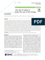 Understanding The Role of Values in Institutional Change: The Case of The Energy Transition