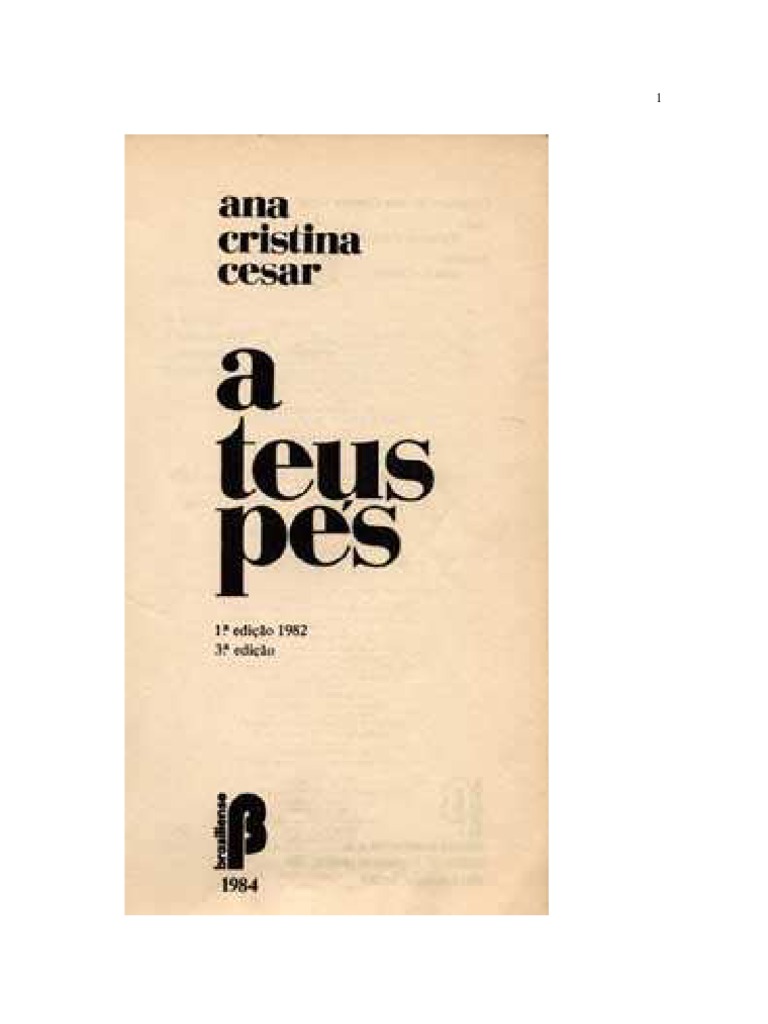 Poemas de Ana Cristina Cesar | PDF | Gatos | Amor
