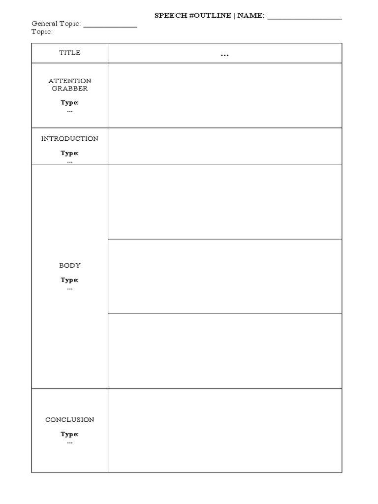 Outline Speech | PDF