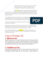 Types of Foreign Aid