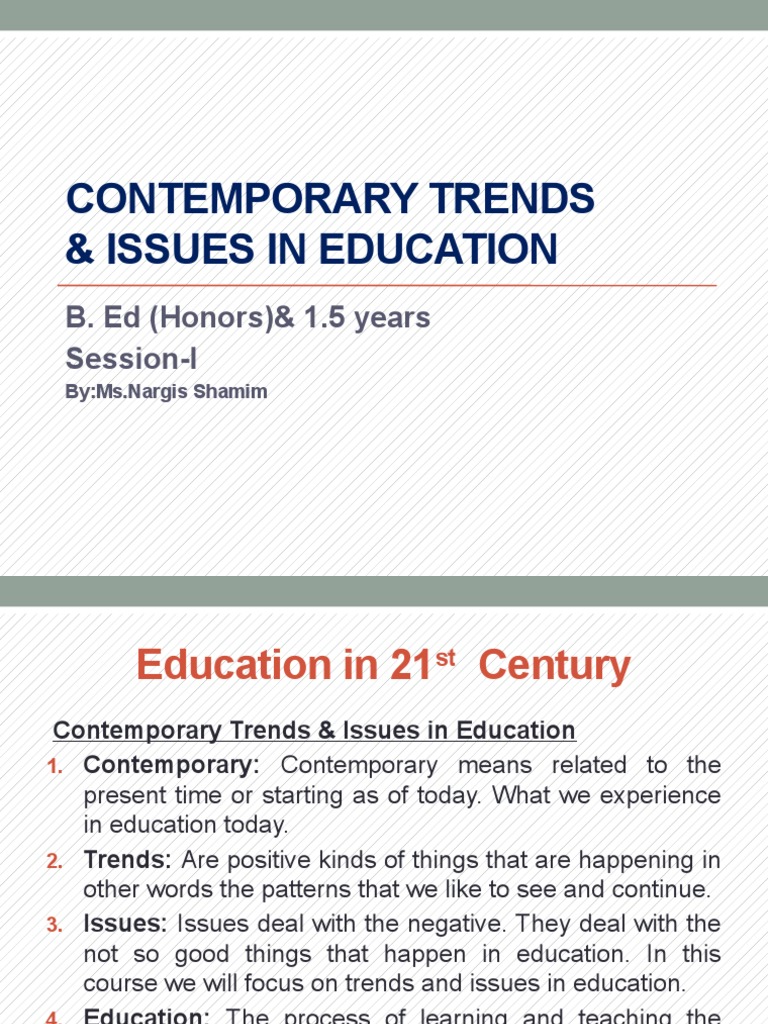 1-Contemporary Trends & Issues in Education | PDF | Poverty | Poverty ...