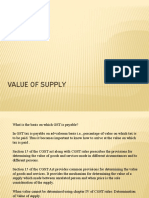 Value of Supply