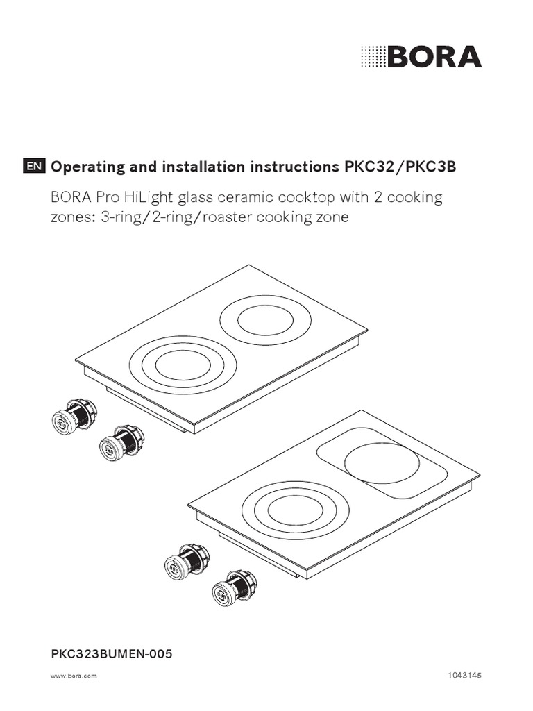 Operating and Installation Instructions Pkc32/Pkc3B Bora Pro Hilight
