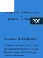 NUMERICAL DIFFERENTIATION & INTEGRATION