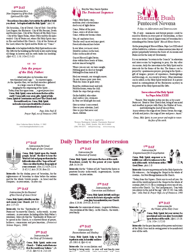 Burning Bush Flyer A4 | PDF | Pentecost | Intercession