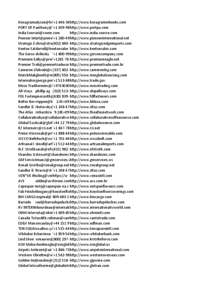 Business Directory: Global Companies List | PDF | Technology & Engineering